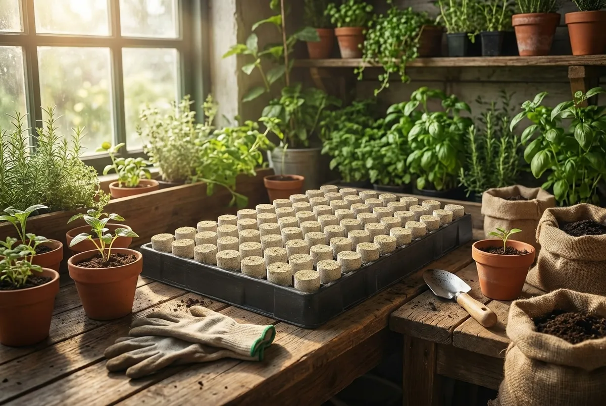 Steenwol Pluggen Tray 104 cellen